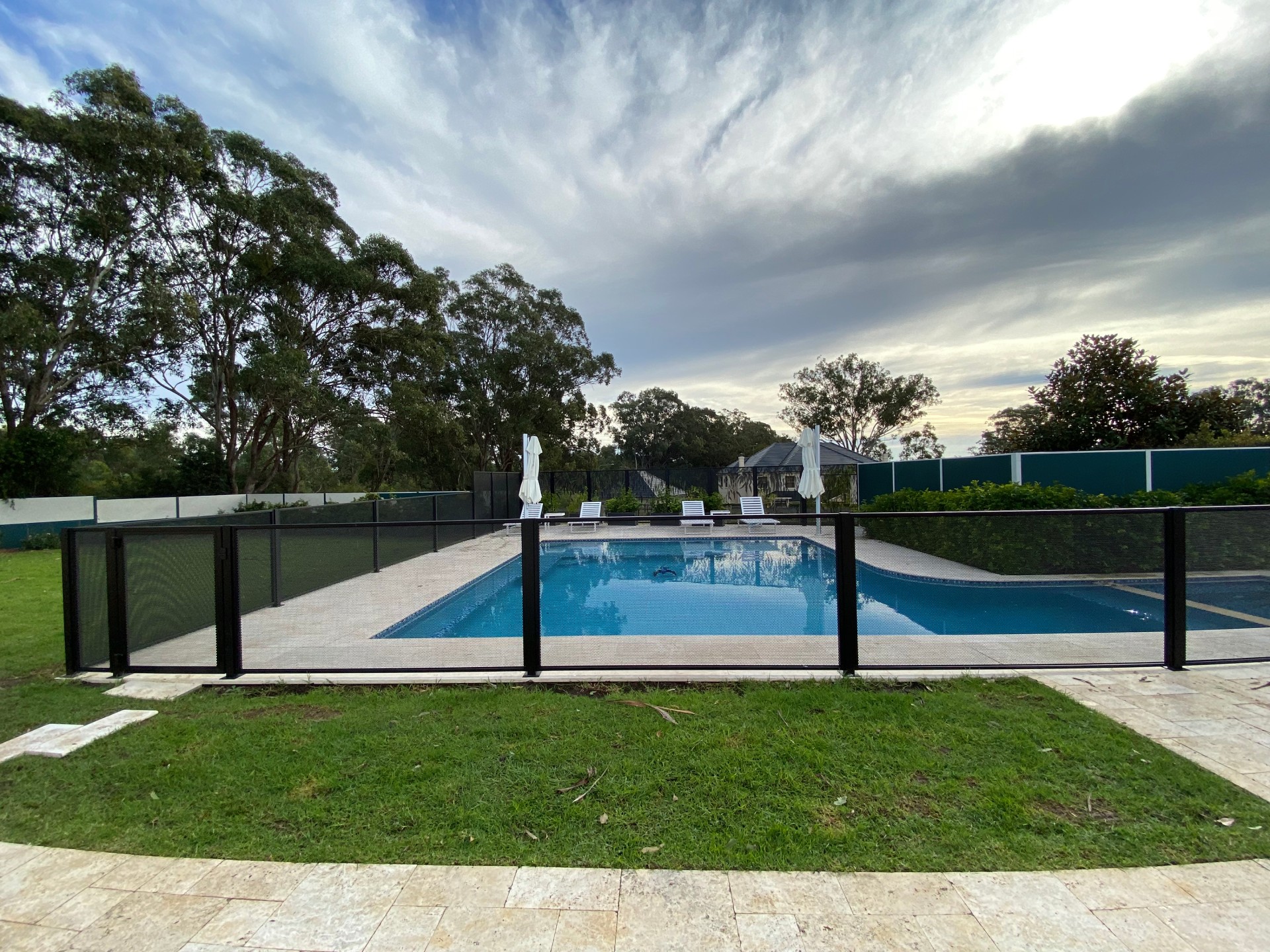 Textured Black pool fencing, Kirkham NSW