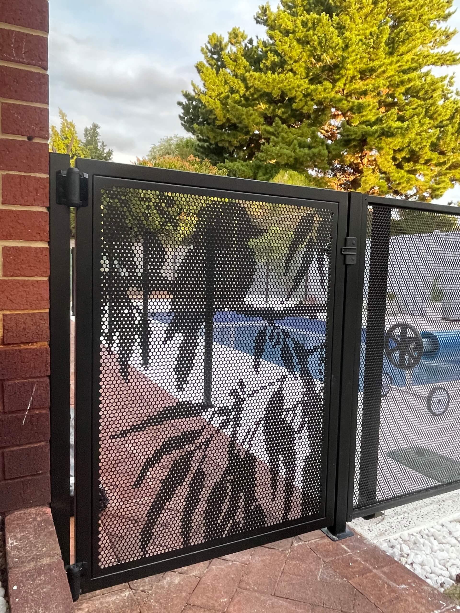 Textured Black pool fencing, The Vines WA