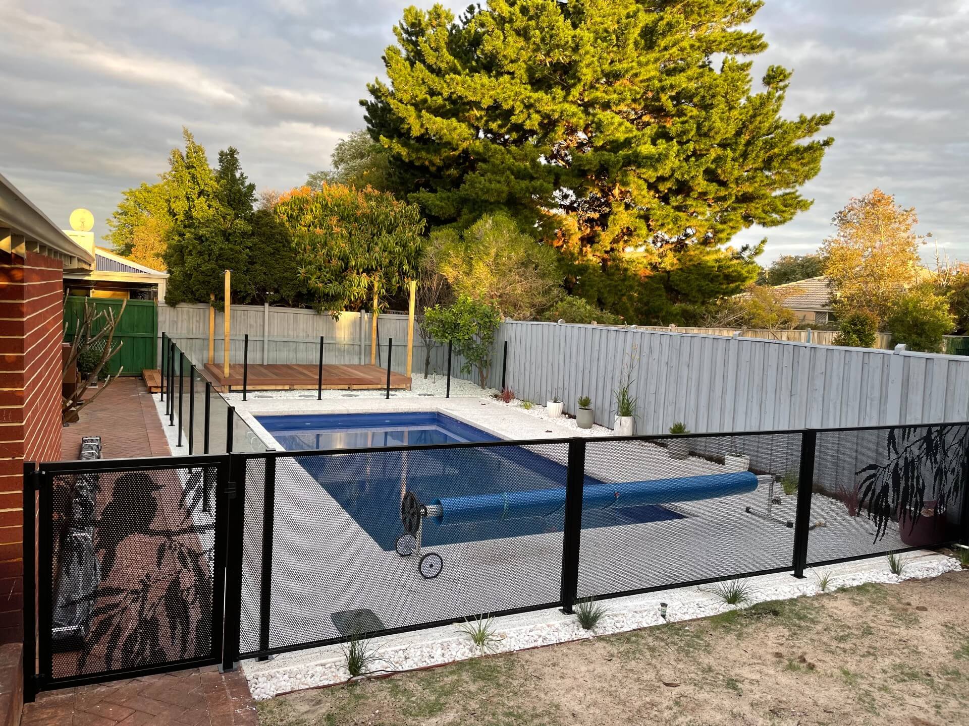 Pure Perf fencing around a backyard pool, The Vines WA