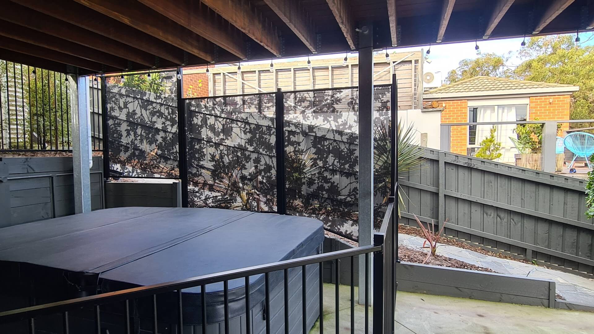 Textured Black pool fencing, Langwarrin Victoria